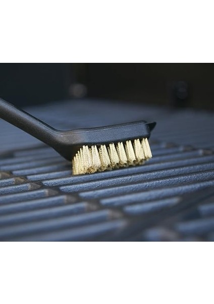 Barbekü Fırçası Küçük, 2 Kat Pirinç Kıl, Ek Sıyırıcı, Barbekü Temizleyici, Ergonomik Barbekü Izgara Temizleme Fırçası modelleri