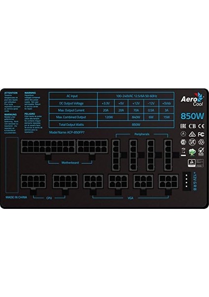 Aerocool Ae P7P850 Bilgisayar Güç Kaynakları fiyatları