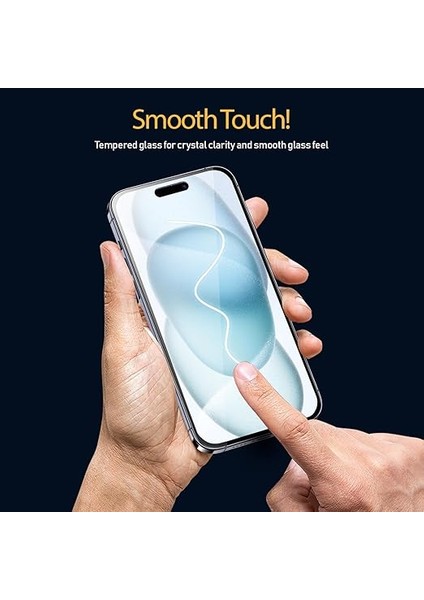 Labs iPhone 15 Serisi ile Uyumlu 5d Privacy Easyfit 2 Adet Kolay Uygulama Aparatlı Ekran Koruyucu Temperli Cam Hayalet Ekran (Iphone 15 Pro) indirimleri
