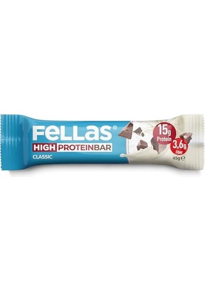 Fellas Yüksek Protein Bar, Karma Kutu (4 Çeşit), 45GR x 12 Adet fiyatları
