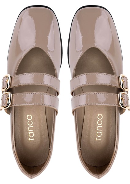 Kadın Hakiki Deri Vizon Rugan Babet Ayakkabı 899 12625 Bn Ayk SK25-26 Vızon Krsk Rgn indirimleri