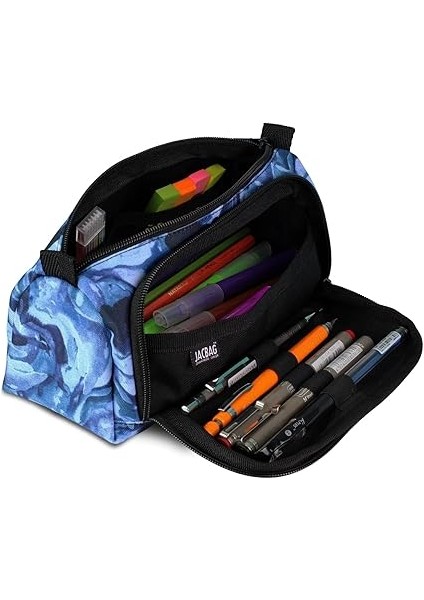 Prıme Xl-Lastik Ayraçlı Iki Bölmeli Kalem Kutusu (Mavi Dumanlı) fiyatları