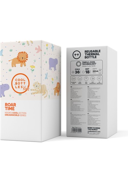 Dreamworld Serisi Roar Time Çelik Suluk - 350ML - Bej indirimleri
