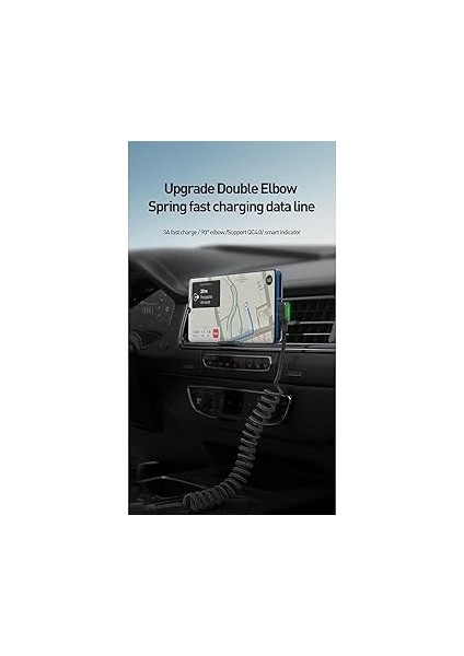 CA-7310 Type-C 90 Derece Spiral Ledli Örgü Kablo Qc4.0 1.8m indirimleri