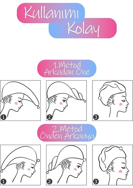 Saç Havlusu Plaj Deniz Havuz Bonesi Banyo Saç Kurutma Baş Havlusu Krem fırsatları