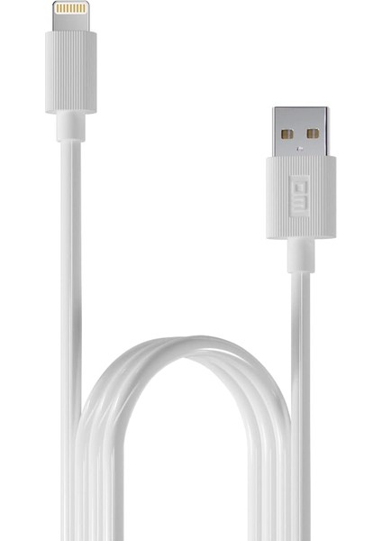 SL010 USB To Lightning iPhone 2.4A Hızlı Şarj ve Data Kablosu Beyaz 1 Metre