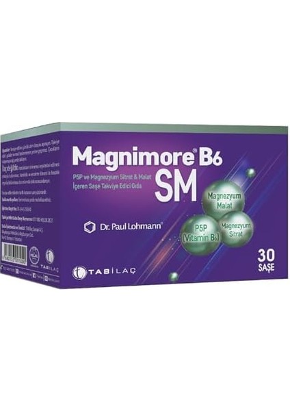 Tab Ilaç Magnimore B6 Sm 30 Saşe fiyatları