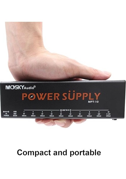 Bağımsız Kısa Devre Korumalı 11 Kanallı Gitar Pedalı Güç Kaynağı D 9V/12V/18V Efekt Pedalı Için Güç Kaynağı Siyah Ab Fişi modelleri
