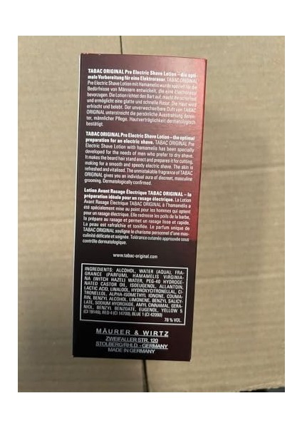 Tabac Original Pre Electric Shave Lotion 100 ml Tıraş Losyonu