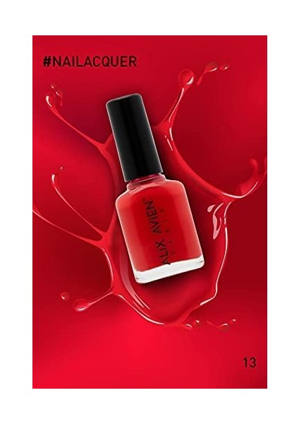Narçiçeği Kırmızı Oje 13 - Yüksek Pigmentli Uzun Süreli Kalıcılık Hızlı Kuruma - Nail Lacquer 13 modelleri
