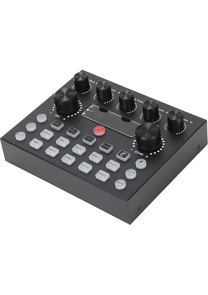 Mikser, Stream Güverte Ses Arabirimi 48KHZ Mikseri Çift Kanallı Fiş ve Dinamik Mikrofon Için USB Canlı Kartı, Canlı Kartı