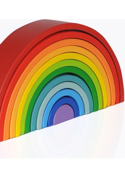 Waldorf Gökuşağı 12 Li Eğitsel Ahşap Oyuncak Ekolojik Oyuncak Büyük Boy fiyatları