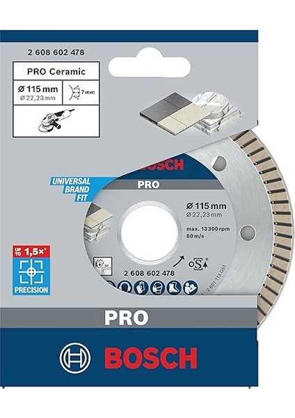 Professional Accessories Best Serisi Seramik Için, Extra Temiz Kesim Turbo Segman Elmas Kesme Diski 115 mm fiyatları