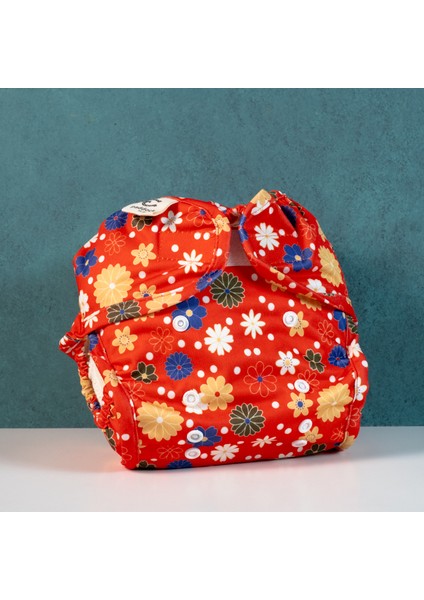 Tabii'm Yıkanabilir Bebek Bezi Dış Bez - Tek Beden Sızdırmaz Cover Kırmızı Çiçekli fiyatları
