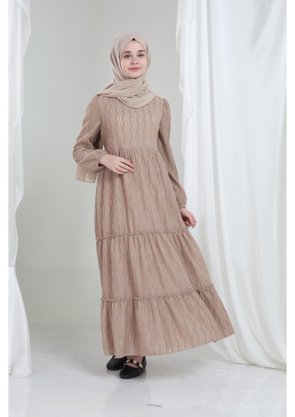 Mireya Kız Çocuk Elbise Kahverengi