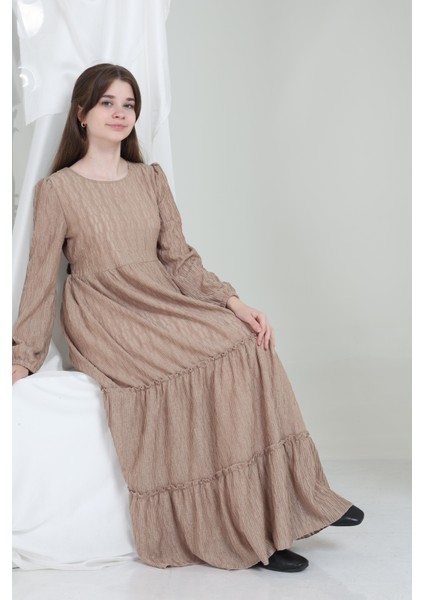 Mireya Kız Çocuk Elbise Kahverengi