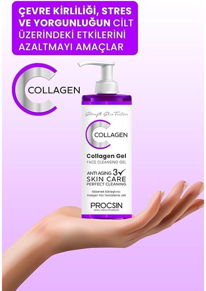 Gözenek Sıkılaştırıcı Kolajen Yüz Temizleme Jeli, Derinlemesine Temizlik & Cilt Sıkılaştırıcı, Günlük Kullanım, 150 ml fırsatları