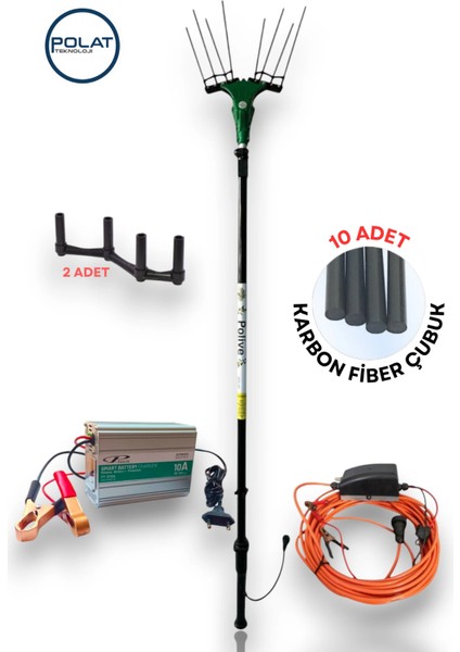 Polıve 5000 Zeytin Hasat Makinesi ve P-Tech Kesicili Akü Şarj Cihazlı