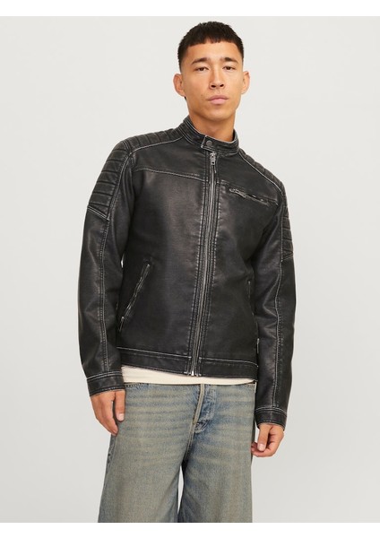Erkek Siyah Deri Ceket 12273226