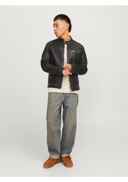 Erkek Siyah Deri Ceket 12273226 indirimleri