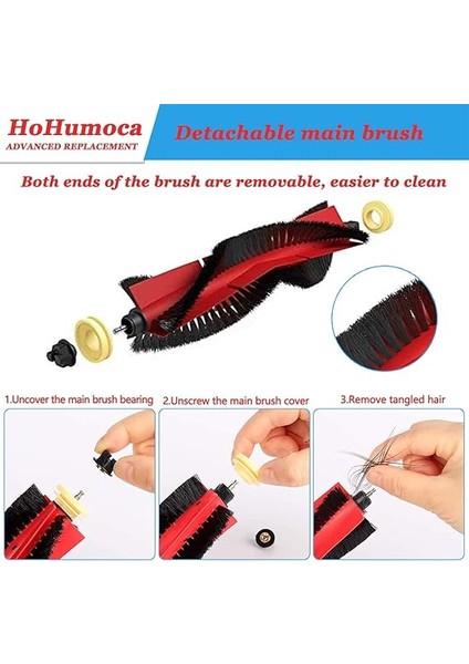 Xiaomi Roborock Elektrikli Süpürge S5 Max S6 Max S6 Pure S6 Maxv S50 S51 S55 S60 S65 S5 S6 Için Yedek Parçalar, Aksesuar Kiti Ana Fırça, Yan Fırça, Hepa Filtre, Temizlik Aleti modelleri