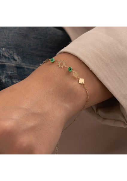 Nazar Boncuklu 14 Ayar Altın Bileklik fiyatları