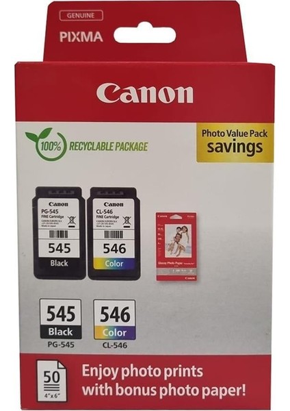 PG-545 CL-546 Photo Value 2'li Mürekkep Kartuş