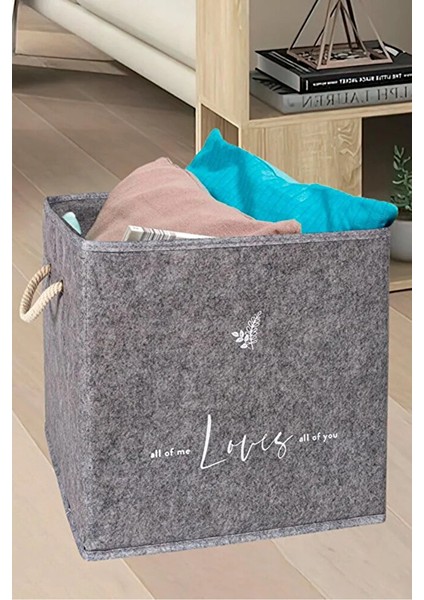 2 Adet Keçe Raf Düzenleyici Organizer-Oyuncak Sepeti-Çok Amaçlı Kutu 30X30X30 cm modelleri