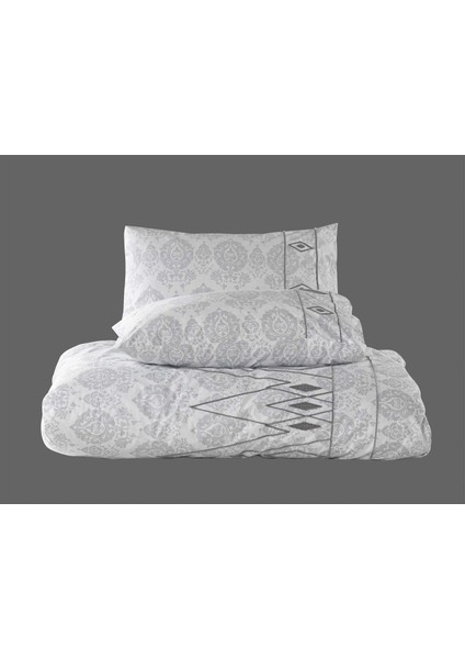 Brode Etnik Çift Kişilik %100 Pamuk Nevresim Seti Gri fiyatları