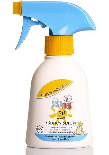 Baby Spf 50+%98 Uva Korumalı Uvb Filtreli Çok Yönlü Koruyucu Çocuk Güneş Spreyi 200 ml fırsatları