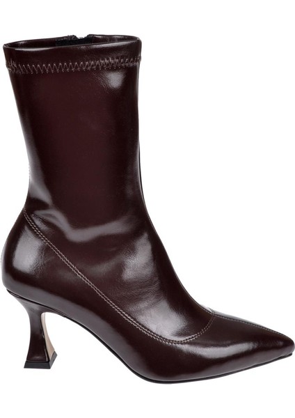 Streç Ince Topuklu Kadın Bot PL-396 Kahve fiyatları