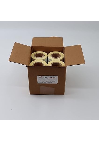 Etiketler , Hazır Al Hızlı Al Eko Termal Etiket(Sürsajlı) 40MM x 20MM Toplam 3200 Adet 8 Rulo, Ruloda 400 Lü Sarılmış 40MM Kuka Çapında Örtücü Kapatma Etiketi Taşınabilir Barkod Yazıcılar ile Uyumlu indirimleri