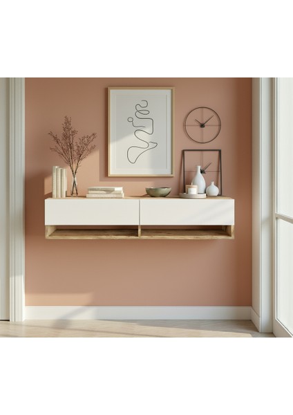 Lia Dresuar Duvara Monte Antre Hol 140CM Çam- Beyaz fiyatları