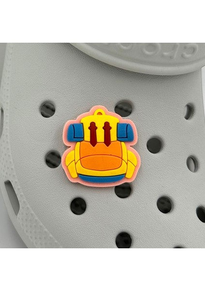 Terlik Süsü ve Aksesuarı , Çanta Süsü – Jibbitz 3D Sırt Kamp Çantası Logo Aksesuar