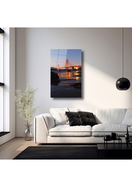 San Francısco Golden Gate Bridge - Cam Tablo - DEG0275 fırsatları