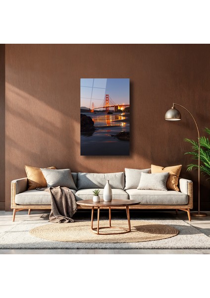 San Francısco Golden Gate Bridge - Cam Tablo - DEG0275 indirimleri