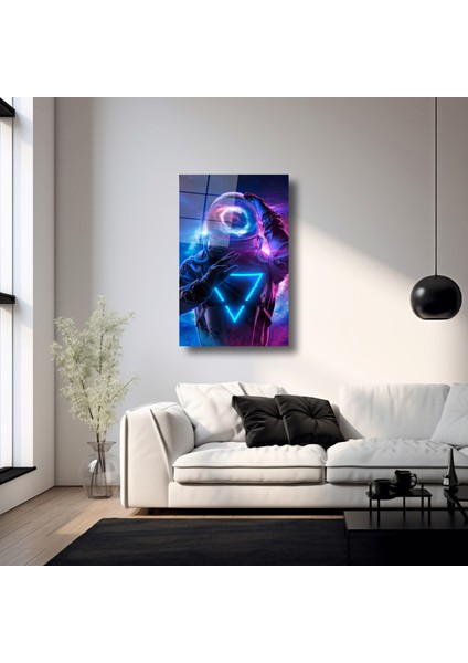 Neon Astronot - Cam Tablo - DEG0166 fırsatları