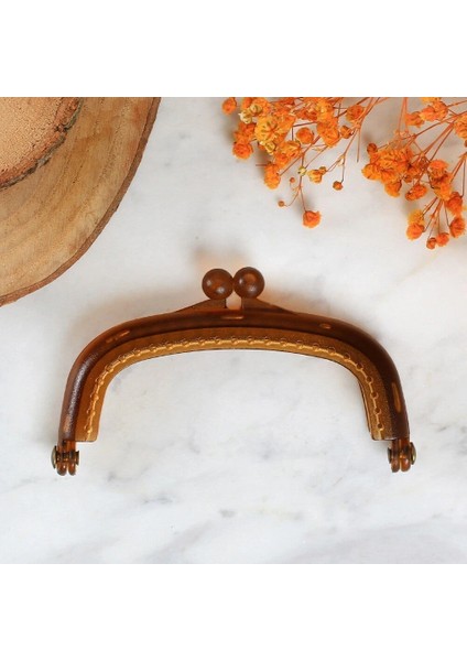 Leyloş Plastik Cüzdan Klipsi-Kahverengi