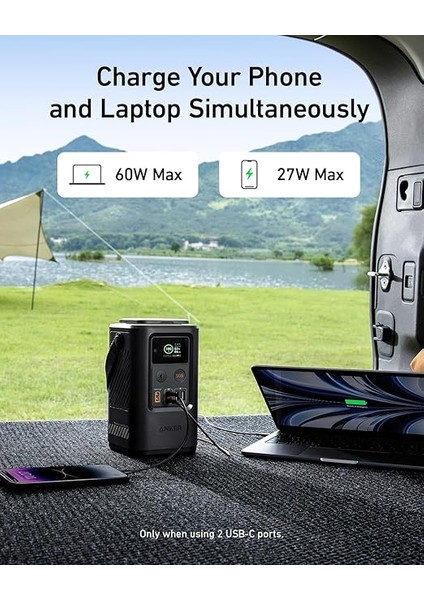 Güç Bankası Güç Istasyonu 60.000MAH, Akıllı Dijital Ekranlı Taşınabilir Dış Mekan Jeneratörü 87W, Geri Çekilebilir Otomatik Aydınlatma ve Sos Modu, Seyahat, Kamp Için Ev Yedekleme (Powercore fırsatları