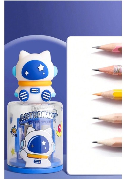Uzay Astronot ve Uzay Mekiği Roket 2 Li Kalem Traş 2 Adet Hazneli Kalemtraş Kalem Açaçağı Fiğürlü Jumbo ve Standart Uç fiyatları
