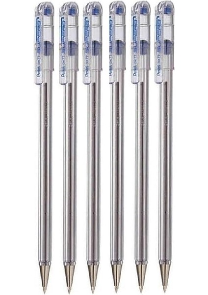 Mavi Mükemmel Tükenmez Kalem Kalem Küre Punkt Kalem 0,7 mm Spitze Spitze 0,25 mm Line Genişlik Ince Linie Doldurulabilir Mürekkep BK77 (6 Adet)