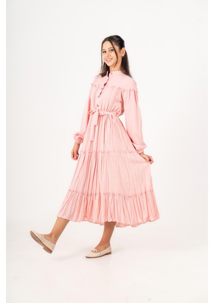 Selya Kız Çocuk Elbise Pembe