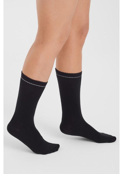 3'lü Paket Siyah Beyaz ve Gri Dikişsiz Pamuklu Tenis Spor Kadın Soket Çorap fiyatları