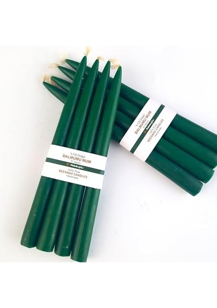 Mum 4 Adet Şamdan Mumu 25CM Boy 2cm Kalınlık Yeşil Dekoratif Mum (Yeşil) fiyatları