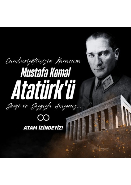 10 Kasım Atatürk'ü Anma Günü Okul Etkinlik Kumaş Pano 150X200 cm