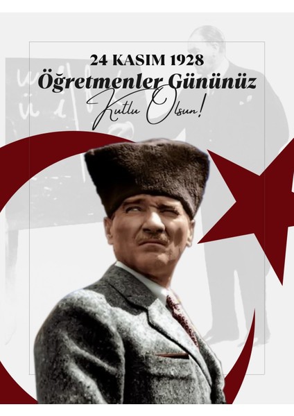 10 Kasım Atatürk'ü Anma Günü Okul Etkinlik Kumaş Pano 150X200 cm