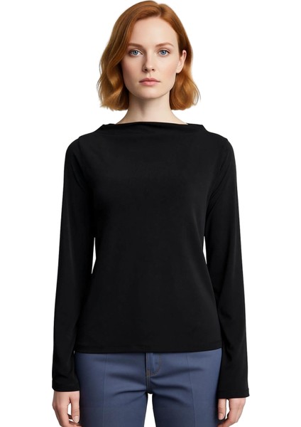 Kadın Gri Regular Kalıp Ispanyol Kol Esnek Örme Bluz Casual Günlük Kullanım Için Sandy Dokuma modelleri