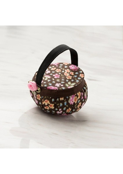 Leyloş Kola Takılabilir Kahverengi Çiçekli Iğnedanl fiyatları