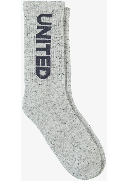 Unıted4 Classic Unisex Gri Çorap