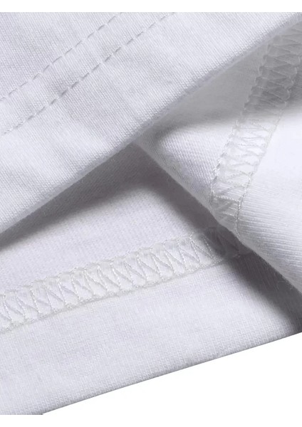 20/1 Penye Compack Özgür Kuşlar Baskılı Oversize Bisiklet Yaka T-Shirt - Beyaz modelleri